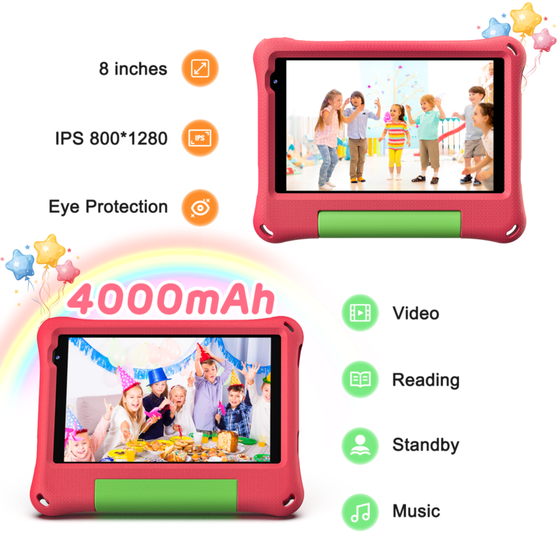 Callsky 8 Inch Kids Tablet with EVA Shockproof Case - Image 5